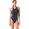 imageMichael Kors Womens Laser Cut Zip Front Highneck One PieceBlack