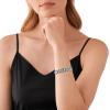 imageMichael Kors SilverTone Bracelet for Women Bracelets Jewelry for WomenSilverBlack MK Bangle