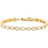 Gold/Clear Oval Pebble