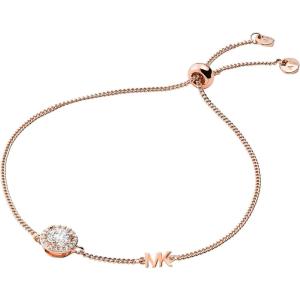 imageMichael Kors GoldTone Bracelet for Women Sterling Silver Bracelets Jewelry for WomenRose Gold Round Pav