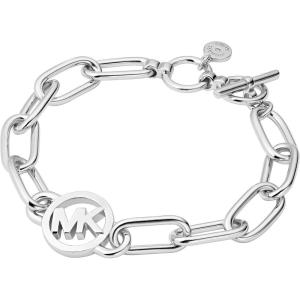 imageMichael Kors SilverTone Bracelet for Women Bracelets Jewelry for WomenCircle Logo Link Chain