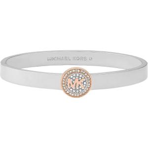 imageMichael Kors SilverTone Bracelet for Women Bracelets Jewelry for WomenCrystal Logo Bangle