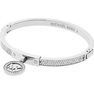 imageMichael Kors SilverTone Bracelet for Women Bracelets Jewelry for WomenPav Logo Hinge