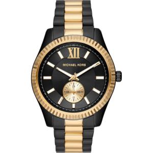 imageMichael Kors Lexington Mens Watch Stainless Steel Bracelet Watch for MenBlack  Gold Multifunction