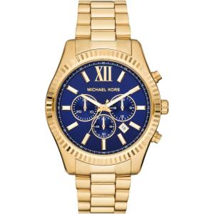imageMichael Kors Lexington Mens Watch Stainless Steel Bracelet Watch for MenGoldBlue Dial
