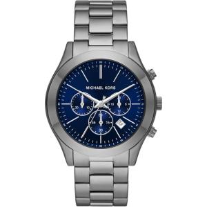 imageMichael Kors Oversized Slim Runway Mens Watch Stainless Steel Watch for MenGunmetal  Blue Chrono