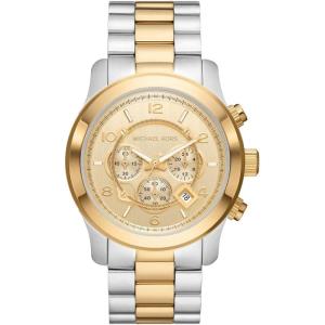 imageMichael Kors Runway Mens Watch Stainless Steel Chronograph Watch for Men with Steel or Silicone BandTwo Tone