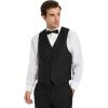 imageMichael Kors Mens 3Piece Slim Fit Tuxedo Suit Separates  Blazer Vest ampamp Pants Perfect for Weddings Proms ampamp Formal EventsBlack
