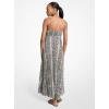 imageMichael Kors Womens Maxi Pleated Slip DressSoft Ecru