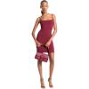 imageMichael Kors Womens Straight Neck Cami Mini DressDeep Mulberry