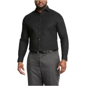imageMichael Kors Mens Dress Shirt Travel Stretch Fit Big and TallBlack