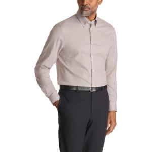 imageMichael Kors Mens Dress Shirt Ultra Wrinkle Free Stretch Regular FitChestnut