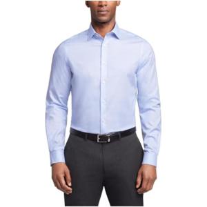imageMichael Kors Mens Dress Shirt Ultra Wrinkle Free Stretch Regular FitLight Blue