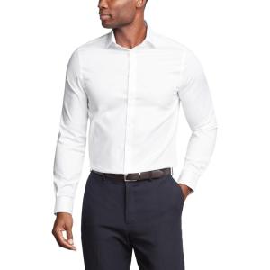 imageMichael Kors Mens Dress Shirt Ultra Wrinkle Free Stretch Regular FitWhite