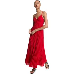 imageMichael Kors Womens Maxi Pleated Slip DressCrimson