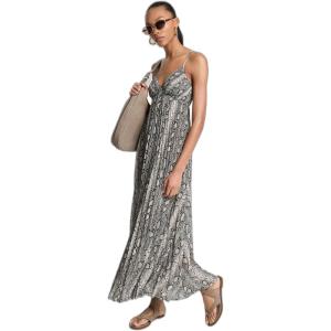 imageMichael Kors Womens Maxi Pleated Slip DressSoft Ecru