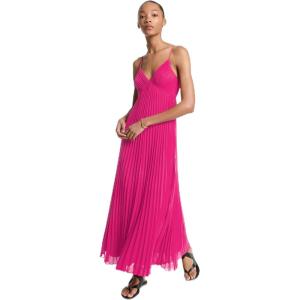 imageMichael Kors Womens Maxi Pleated Slip DressWildberry