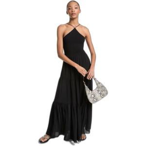 imageMichael Kors Womens Smock Halter Neck Maxi DressBlack