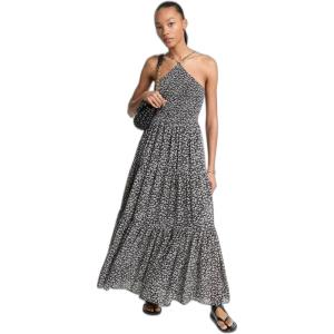 imageMichael Kors Womens Smock Halter Neck Maxi DressTaupe