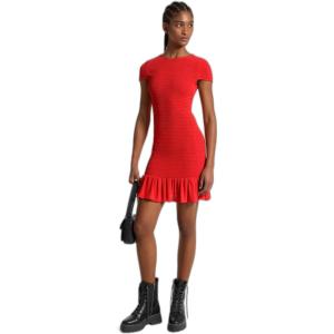imageMichael Kors Womens Smocked Mini DressCrimson