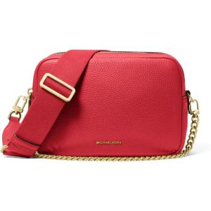 imageMichael Kors Bryant Medium Double Zip Chain Camera Crossbody BagGoldtone HardwareCrimson
