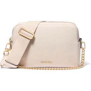 imageMichael Kors Bryant Medium Double Zip Chain Camera Crossbody BagGoldtone HardwareLight Cream