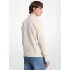imageMichael Kors Mens Solid Textured Quarter ZipSoft Ecru