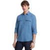 imageMichael Kors Mens Long Sleeve Two Pocket Crepe ShirtSteel Blue
