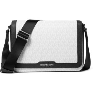 imageMichael Kors Hudson Flap CrossbodyGunmetalhardwareBright White