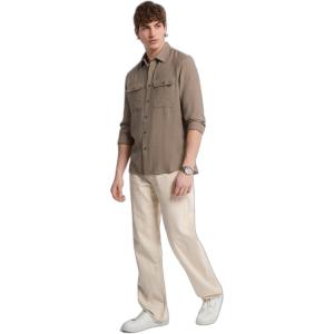 imageMichael Kors Mens Long Sleeve Two Pocket Crepe ShirtChestnut