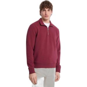 imageMichael Kors Mens Solid Textured Quarter ZipDeep Mulberry
