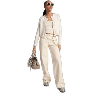 imageMichael Kors Womens Merino Button Down CardiganSoft Ecru