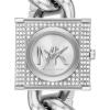 imageMichael Kors MK Chain Lock Womens Watch Stainless Steel and Pav Crystal Watch for WomenStainless Steel Chain Bracelet