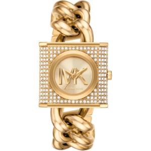 imageMichael Kors MK Chain Lock Womens Watch Stainless Steel and Pav Crystal Watch for WomenGoldTone Chain Bracelet