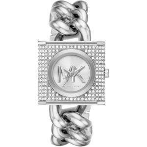 imageMichael Kors MK Chain Lock Womens Watch Stainless Steel and Pav Crystal Watch for WomenStainless Steel Chain Bracelet