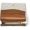imageMichael Kors Hamilton Small Compact Wallet GoldTone HardwareMK Signature Coated TwillVanillaAcorn