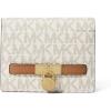 imageMichael Kors Hamilton Small Compact Wallet GoldTone HardwareMK Signature Coated TwillVanillaAcorn
