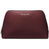 imageMichael Kors Jet Set Medium Travel Pouch SilverTone HardwareTenera LeatherOxblood
