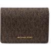imageMichael Kors Jet Set Small Flap Card Case GoldTone HardwareMK Signature Coated TwillBrownAcorn