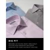 imageMichael Kors Mens Dress Shirt Travel Stretch Fit Big and TallPurple Multi
