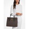 imageMichael Kors Hamilton Large SatchelGoldtone HardwareMk Signature Coated TwillBrownBlack