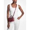 imageMichael Kors Jana Extra Small Top Handle Crossbody BagSilvertone HardwareCrocodile Embossed LeatherOxblood