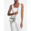 imageMichael Kors Jana Extra Small Top Handle Crossbody BagSilvertone HardwareMetallic Crocodile Embossed LeatherSilver