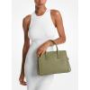 imageMichael Kors Laila Medium Satchel GoldTone HardwareEmbossed Goat LeatherPistachio