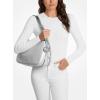imageMichael Kors Nolita Medium Top Zip Convertible ShoulderSilvertone HardwareMetallic Matte Pebble LeatherSilver