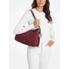 imageMichael Kors Nolita Medium Top Zip Convertible ShoulderSilvertone HardwareNubuck LeatherOxblood