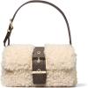 Gold-tone Hardware/Faux Natural Curly Shearling With Brown Mk Signature Trim/Natural Multi