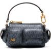 imageMichael Kors Dakota Bag CharmAntique Goldtone HardwareTonal Mk Signature Coated TwillAdmiralPale Blue