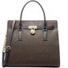 Gold-tone Hardware/Mk Signature Coated Twill/Brown/Black