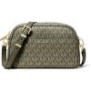 imageMichael Kors Jet Set Small Camera Crossbody Bag GoldTone HardwareTonal MK Signature Coated TwillIvy